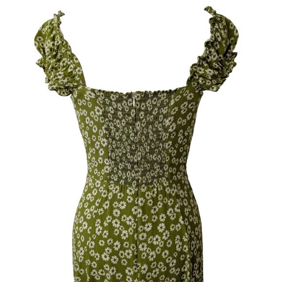 Reformation Pacey Green Floral Fennel Dress - Picture 8 of 16